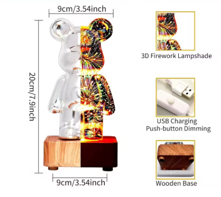 Teddy Bear Firework Lamp